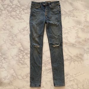 All Saints MAST low rise skinny ripped jeans
